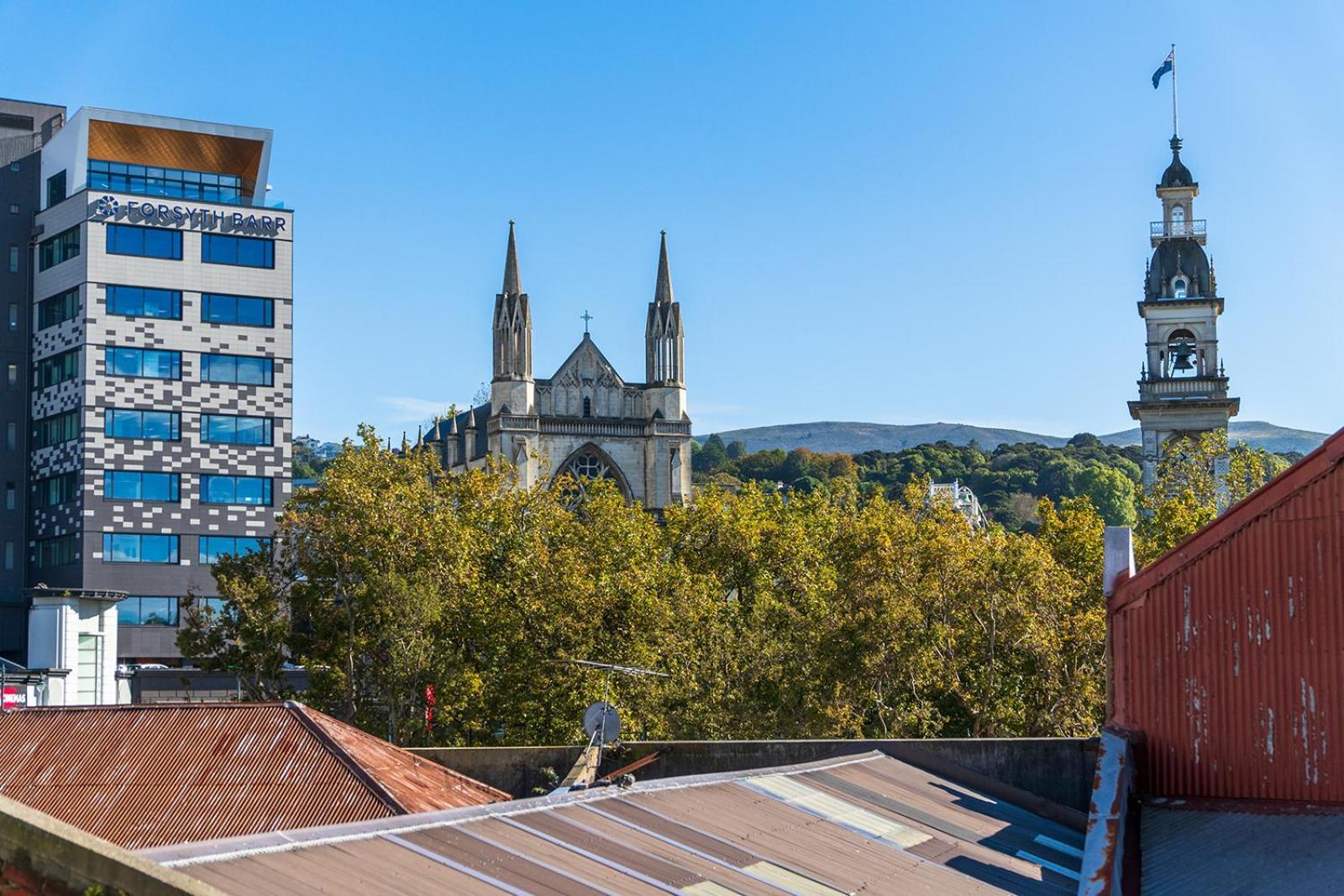 Deluxe Inner-City Apartment On Moray Dunedin Exteriör bild